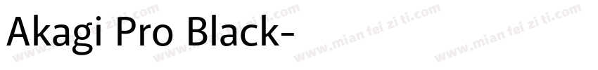 Akagi Pro Black字体转换